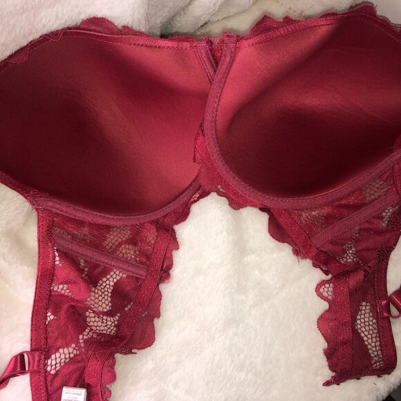 Adrienne Vittadini Studio Red Lacy Bra 38DD - Picture 7 of 11